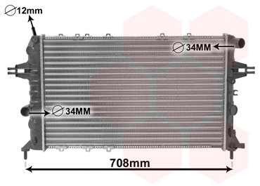 VAN WEZEL chladič, chladenie motora 37002293