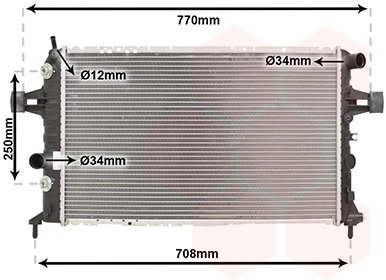 VAN WEZEL chladič, chladenie motora 37002329