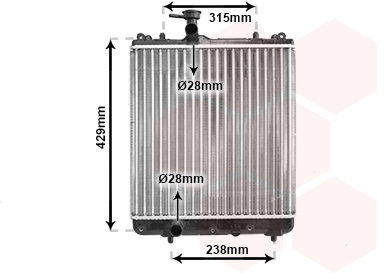 VAN WEZEL chladič, chladenie motora 37002330
