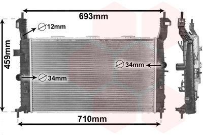 VAN WEZEL chladič, chladenie motora 37002345