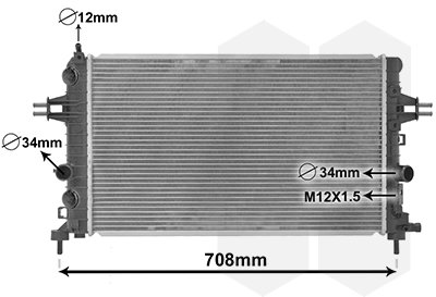 VAN WEZEL chladič, chladenie motora 37002363