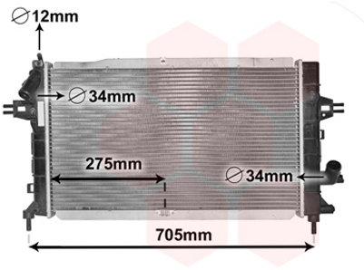 VAN WEZEL chladič, chladenie motora 37002364
