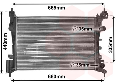 VAN WEZEL chladič, chladenie motora 37002408