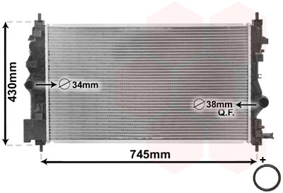 VAN WEZEL chladič, chladenie motora 37002488