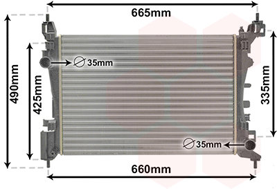 VAN WEZEL chladič, chladenie motora 37002574