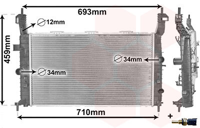 VAN WEZEL chladič, chladenie motora 37002582