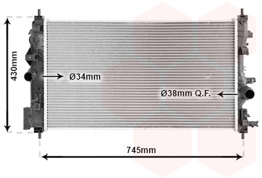 VAN WEZEL chladič, chladenie motora 37002591