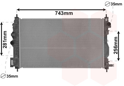 VAN WEZEL chladič, chladenie motora 37002599