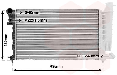 VAN WEZEL chladič, chladenie motora 40002136