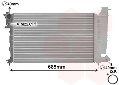 VAN WEZEL chladič, chladenie motora 40002137
