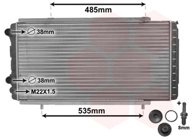 VAN WEZEL chladič, chladenie motora 40002150
