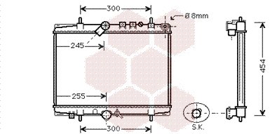 VAN WEZEL chladič, chladenie motora 40002202