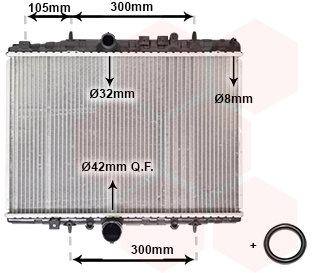 VAN WEZEL chladič, chladenie motora 40002208
