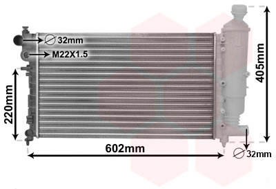 VAN WEZEL chladič, chladenie motora 40002216