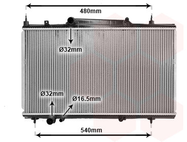 VAN WEZEL chladič, chladenie motora 40002230