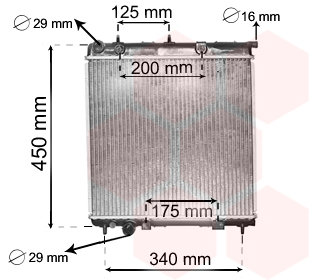 VAN WEZEL chladič, chladenie motora 40002288