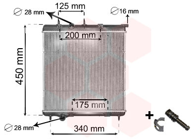 VAN WEZEL chladič, chladenie motora 40002298