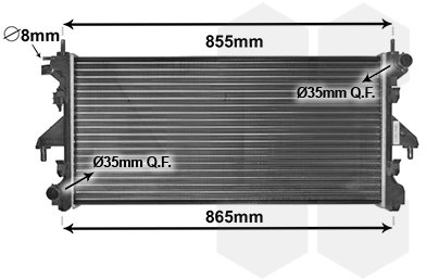 VAN WEZEL chladič, chladenie motora 40002308