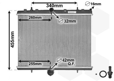 VAN WEZEL chladič, chladenie motora 40002314