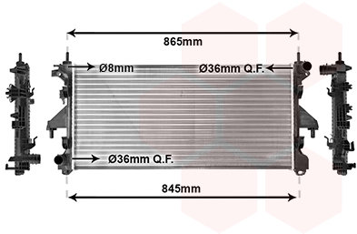 VAN WEZEL chladič, chladenie motora 40012305