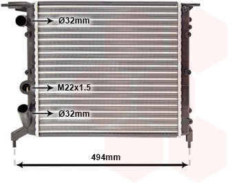 VAN WEZEL chladič, chladenie motora 43002042