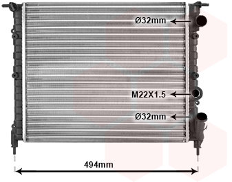 VAN WEZEL chladič, chladenie motora 43002043