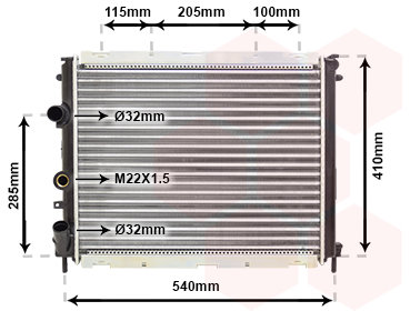 VAN WEZEL chladič, chladenie motora 43002231