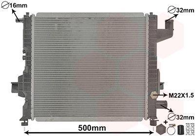 VAN WEZEL chladič, chladenie motora 43002262