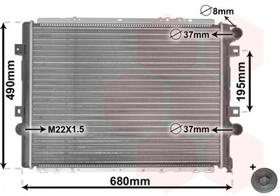 VAN WEZEL chladič, chladenie motora 43002264
