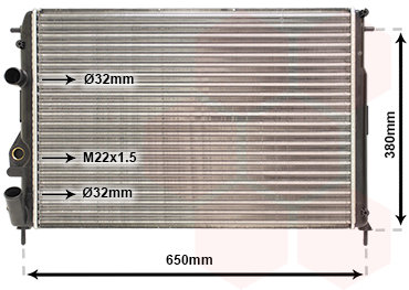 VAN WEZEL chladič, chladenie motora 43002266