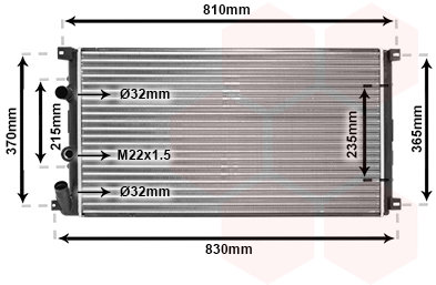 VAN WEZEL chladič, chladenie motora 43002276