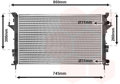 VAN WEZEL chladič, chladenie motora 43002290