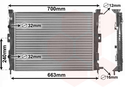 VAN WEZEL chladič, chladenie motora 43002306