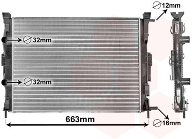 VAN WEZEL chladič, chladenie motora 43002307