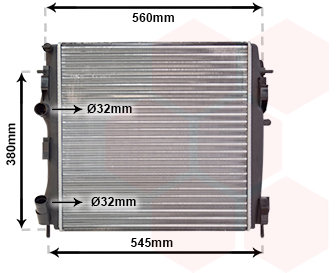 VAN WEZEL chladič, chladenie motora 43002309