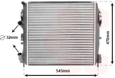 VAN WEZEL chladič, chladenie motora 43002325