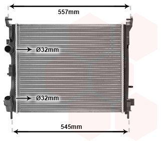 VAN WEZEL chladič, chladenie motora 43002362