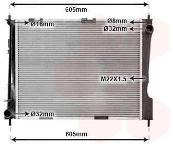 VAN WEZEL chladič, chladenie motora 43002371