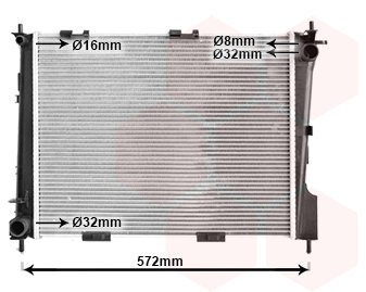 VAN WEZEL chladič, chladenie motora 43002372