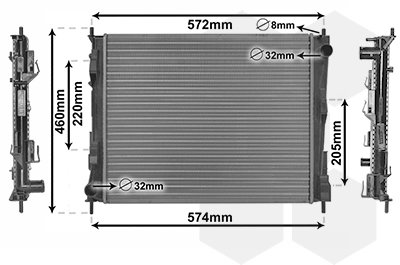 VAN WEZEL chladič, chladenie motora 43002374