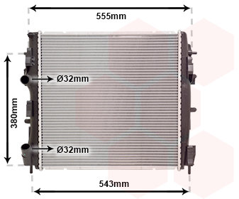 VAN WEZEL chladič, chladenie motora 43002399