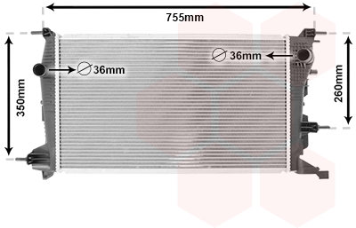 VAN WEZEL chladič, chladenie motora 43002410