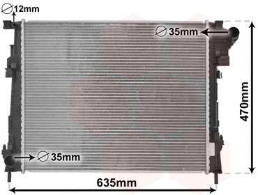 VAN WEZEL chladič, chladenie motora 43002427