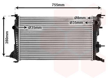 VAN WEZEL chladič, chladenie motora 43002460