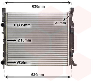 VAN WEZEL chladič, chladenie motora 43002470
