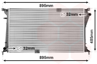 VAN WEZEL chladič, chladenie motora 43002490