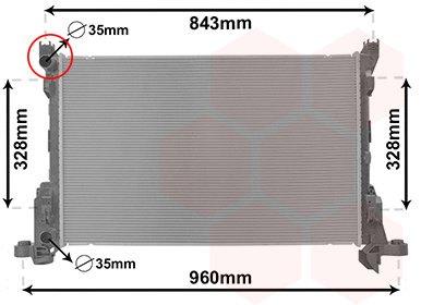 VAN WEZEL chladič, chladenie motora 43002623