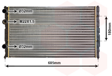 VAN WEZEL chladič, chladenie motora 49002031