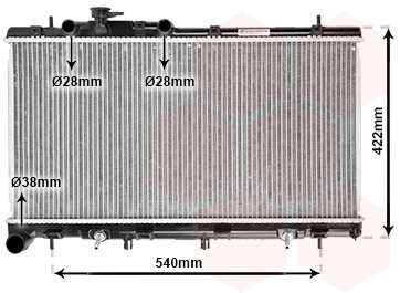 VAN WEZEL chladič, chladenie motora 51002059