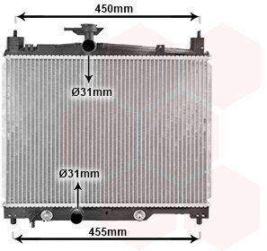 VAN WEZEL chladič, chladenie motora 53002287
